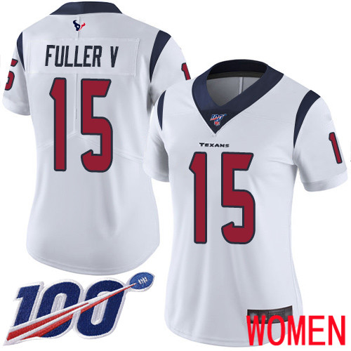 Houston Texans Limited White Women Will Fuller V Road Jersey NFL Football #15 100th Season Vapor Untouchable->houston texans->NFL Jersey